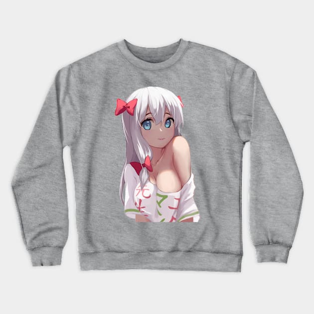 Lewd Waifu Eromanga Sensei Crewneck Sweatshirt by sadpanda